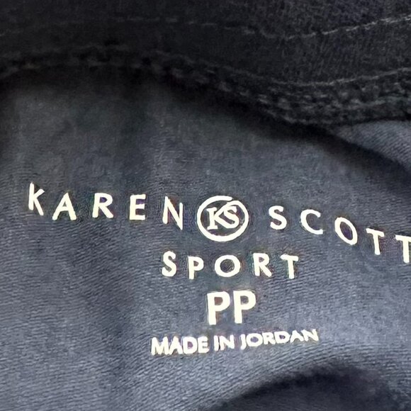 NEW! Karen Scott Sport Shorts PP Intrepid Blue Drawstring Pockets - Picture 3 of 9